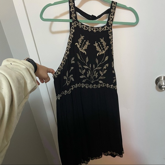 Urban Outfitters Embroidered Black Dress - Picture 1 of 5